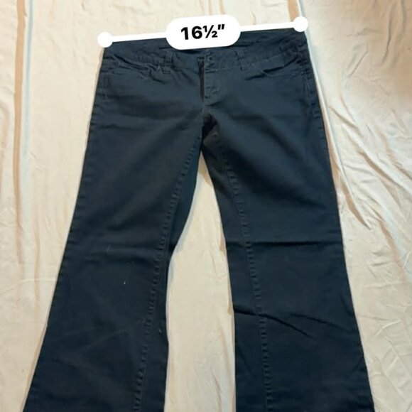 Dickies brand SIZE 11 Black Flared Leg / Slim Fit Bootcut 5-Pocket Pants - Picture 7 of 11